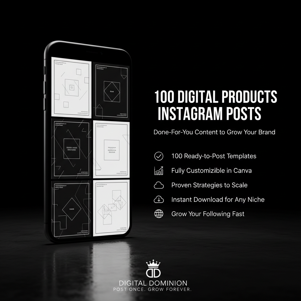 100 Digital Products Instagram Posts
