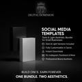Social Media Templates for Small Businesses — Dark & Light Aesthetic Bundle