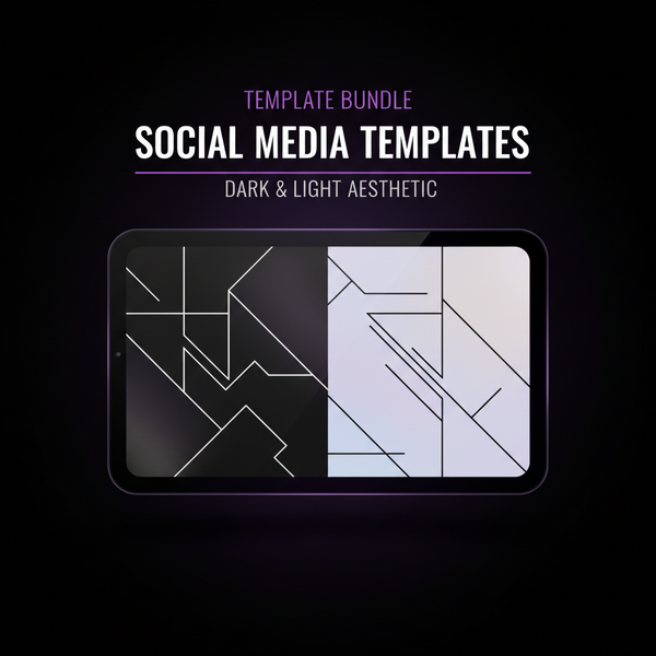 Social Media Templates for Small Businesses — Dark & Light Aesthetic Bundle